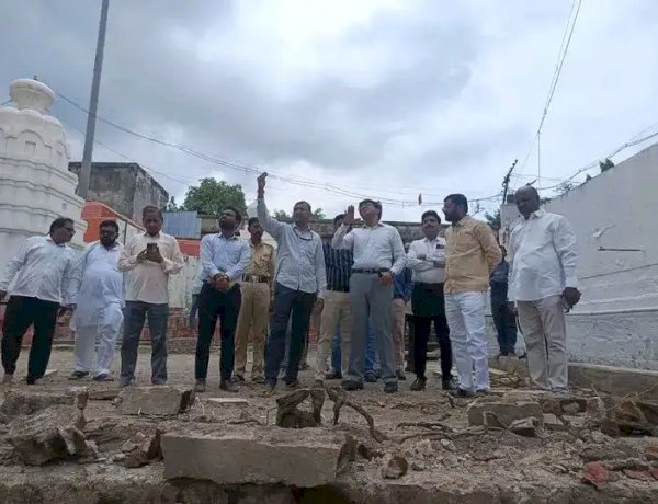 Aundha Nagnath Temple Development Works Inspected by District Collector
