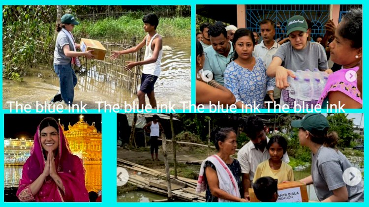 Ananya Birla Steps into the Mud to Help Assam Flood Victims